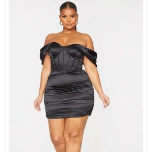 PrettyLittleThing Black Plus Size dress
